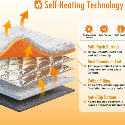 Thanksgiving/Cyber Monday/Christmas/New Year/Valentine’S Stocking Stuffer 🐾 2.0 Self-Heating Cat Bed - Double-Layer Aluminum Foil Pad with Washable Slip-Resistant Cover