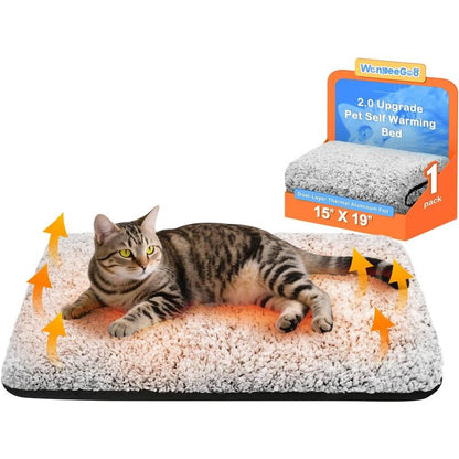 Thanksgiving/Cyber Monday/Christmas/New Year/Valentine’S Stocking Stuffer 🐾 2.0 Self-Heating Cat Bed - Double-Layer Aluminum Foil Pad with Washable Slip-Resistant Cover